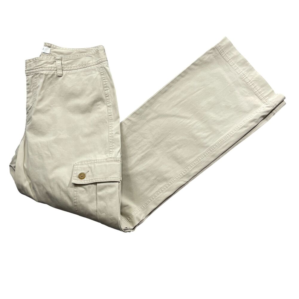Forth &‎ Towne 6 Khaki Cargo Straight Leg Cotton Blend Strength Stretch Beige